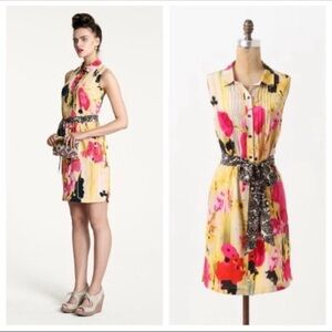 Anthropologie Tabitha Aubrieta 100% Silk Dress 8